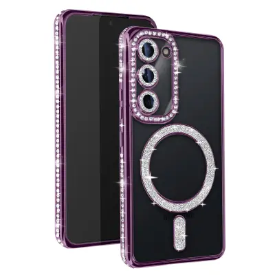 Dijamantna maska za Samsung Galaxy S23 MagSafe rub s cirkonima