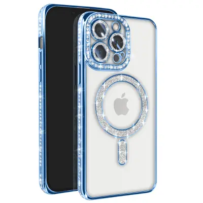 Dijamantna maska za iPhone 13 Pro MagSafe s obrubom od cirkona