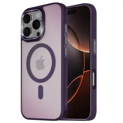 MagSafe maska za iPhone 16 Pro mat mliječna poleđina rub