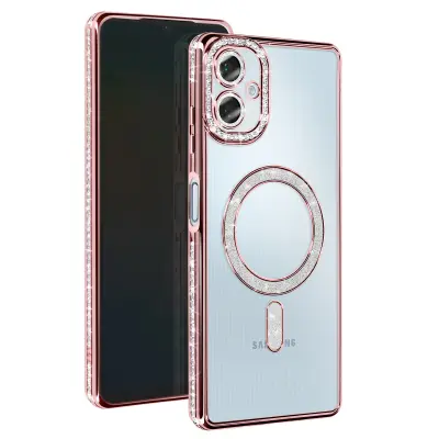 Dijamantna futrola za Samsung Galaxy A06 MagSafe Kontura sa strazaljkama