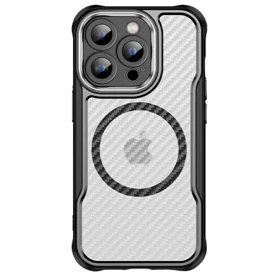 Maska za iPhone 16 Pro MagSafe, karbonska poleđina, ojačana otpornost na udarce