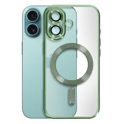 MagSafe maska za iPhone 16 Plus silikonska kromirani rub