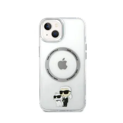 Maska za iPhone 15 Karl i Choupette ispis kompatibilna s MagSafe