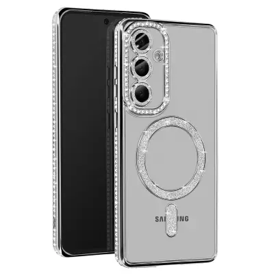 Dijamantna maska za Samsung Galaxy S24 FE MagSafe rub s cirkonima