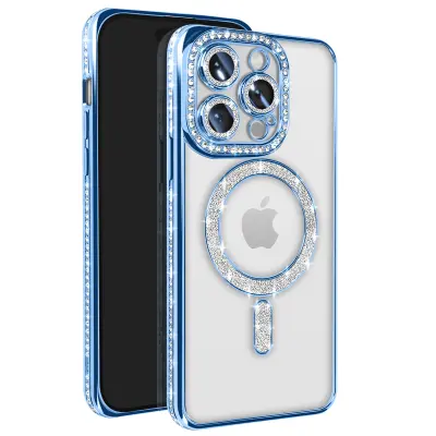 Dijamantna maska za iPhone 14 Pro MagSafe s obrubom od cirkona