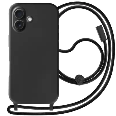 Polukruta futrola s mekom površinom i trakom za iPhone 16 Pro Max