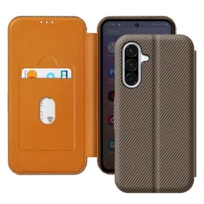 Etui od karbona za Samsung Galaxy A56 s držačem za kartice i anti-RFID zaštitom