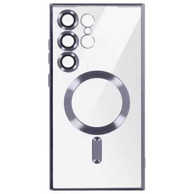 MagSafe maska za Samsung S24 Ultra silikonska kromirani rub