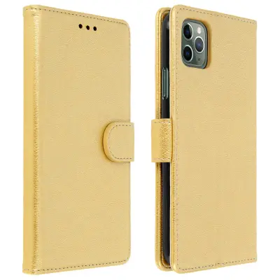 Torbica za Apple iPhone 11 Pro Max integralna futrola držač kartica funkcija stalka zlatna