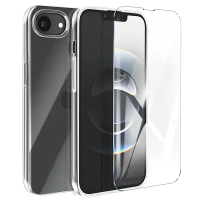 Silikonska maska za iPhone 16e i kaljeno staklo protiv ogrebotina