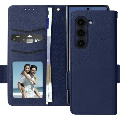 Torbica za Galaxy Z Fold 6 novčanik magnetski jezičak uzica za ruku