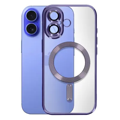 MagSafe maska za iPhone 16 silikonska kromirani rub
