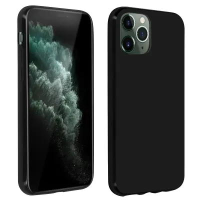 Maska iPhone 11 Pro Silikonski gel Fleksibilna Otporna Ultra-tanka Crna