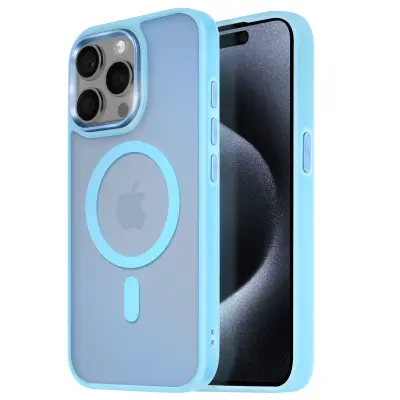 MagSafe maska za iPhone 15 Pro Max mat mliječna poleđina rub