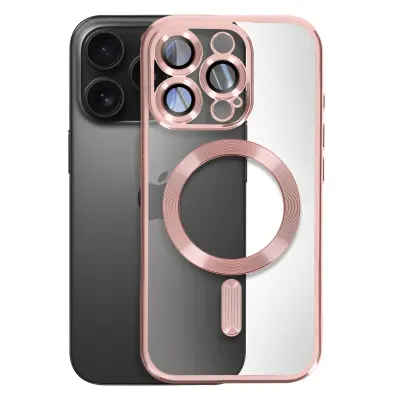 MagSafe maska za iPhone 16 Pro Max silikonska kromirani rub