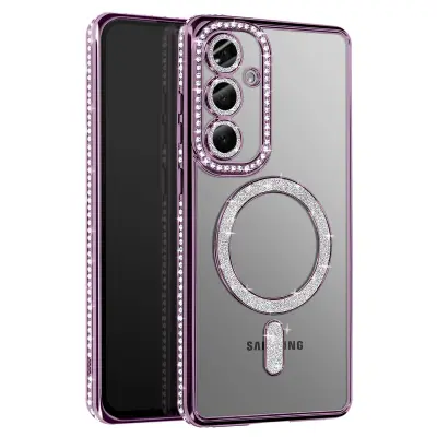Dijamantna maska za Samsung Galaxy S25 Plus MagSafe Kontura Strass