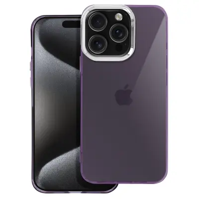 Maska za iPhone 16 Pro savitljiva smoky dizajn metalizirani okvir kamere