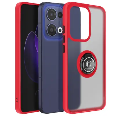 Maska za Oppo Reno 13 Magnetska prstenasta prozirna stražnja strana
