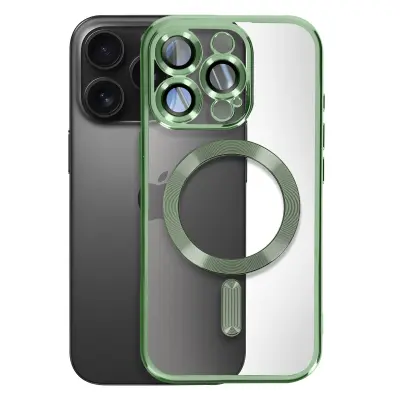 MagSafe maska za iPhone 16 Pro silikonska kromirani rub