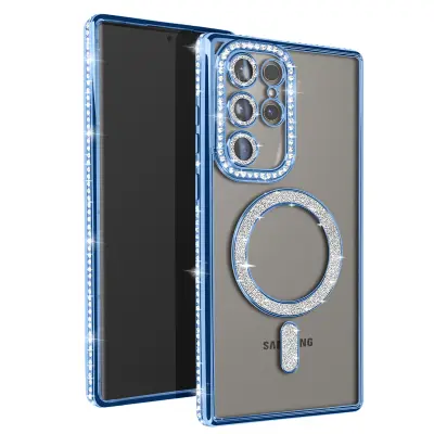 Dijamantna maska za Samsung Galaxy S24 Ultra MagSafe s obrubom od cirkona