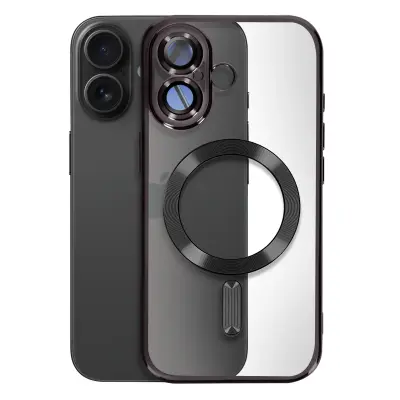 MagSafe maska za iPhone 16 Plus silikonska kromirani rub