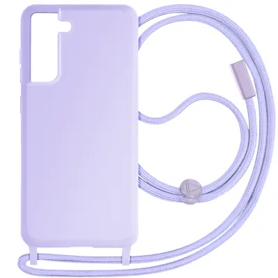 Kožna futrola za Samsung Galaxy S21 FE polukruta s remenom od 80 cm
