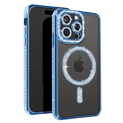 Dijamantna maska za iPhone 15 Pro Max MagSafe zaštita s obrubom od cirkona