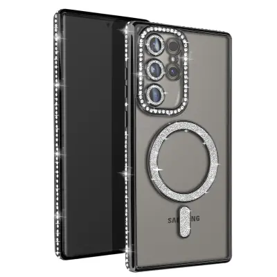 Dijamantna maska za Samsung Galaxy S24 Ultra MagSafe s obrubom od cirkona