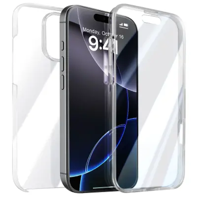 Potpuna maska za iPhone 16 Pro, na dodir, s povišenim rubom kamere