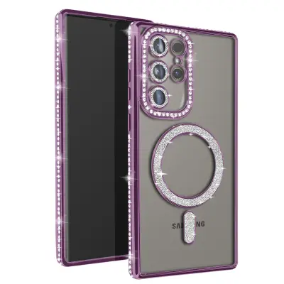 Dijamantna maska za Samsung Galaxy S24 Ultra MagSafe rub s cirkonima