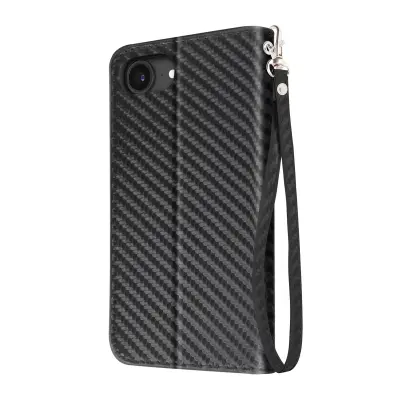 Etui od karbona za iPhone 16e s novčanikom i remenom za zapešće