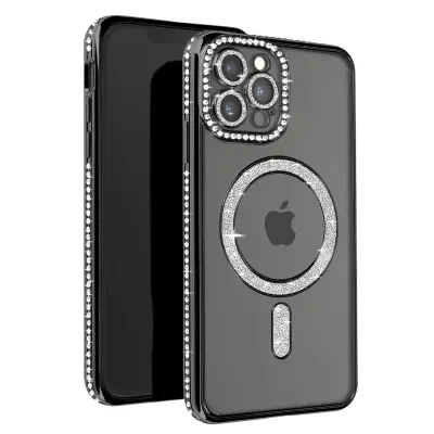 Dijamantna maska za iPhone 12 Pro Max MagSafe zaštita s obrubom od cirkona