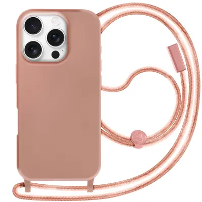 Polukruta futrola s mekom površinom i trakom za iPhone 16 Pro Max