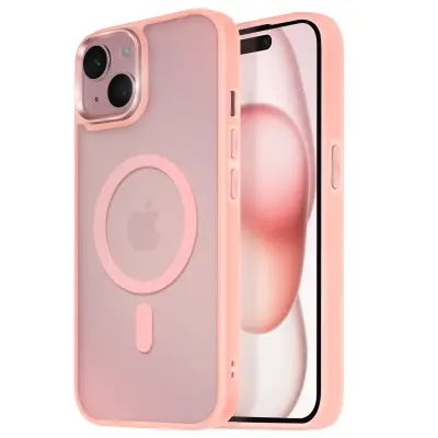 MagSafe maska za iPhone 15 Plus i 14 Plus mat mliječna poleđina rub