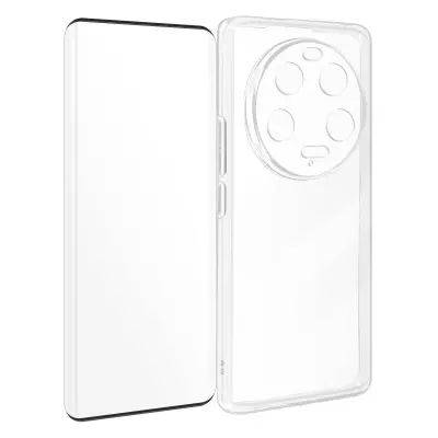 Maska za Xiaomi 13 Ultra silikon gel i kaljeno staklo, zakrivljeni rubovi
