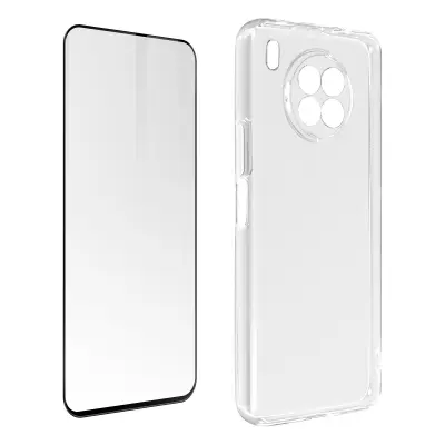 Maska Honor 50 Lite, Huawei nova 8i Meki silikon Kaljeno staklo 9H Prozirna