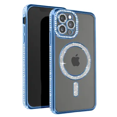 Dijamantna maska za iPhone 13 Pro Max MagSafe zaštita s obrubom od cirkona