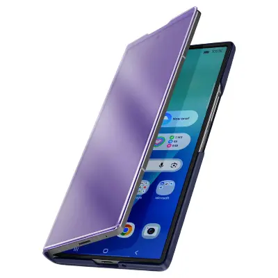 Zaštitni futrola za Galaxy Z Fold 7 Clear View sa stalakom za video