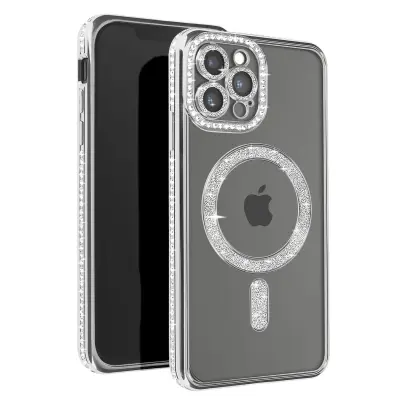 Dijamantna futrola za iPhone 12 Pro Max MagSafe zaštita Konturni šljokici