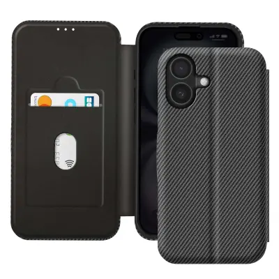 Torbica za iPhone 16 karbonska vlakna anti-RFID