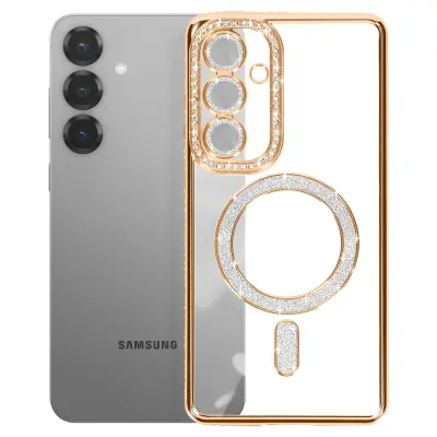 Dijamantna maska za Samsung Galaxy S25 MagSafe Kontura Strass