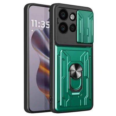 Maska za Motorola Edge 50 Neo s poklopcem za kameru / postoljem / držačem kartica