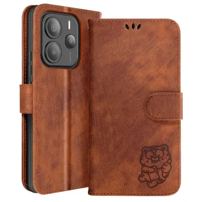 Torbica za Xiaomi Redmi Note 14 5G novčanik motiv Kawaii Tigar