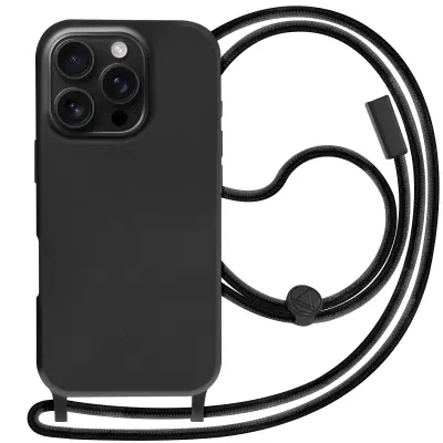 Polukruta futrola s mekom površinom i trakom za iPhone 16 Pro