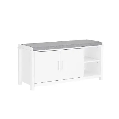 Klupa za cipele s podesivim policama Bijela 80x35x45cm FSR168-W
