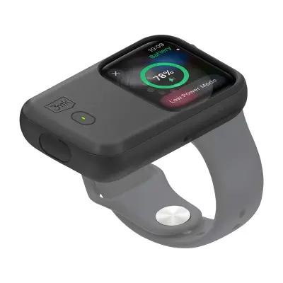 Kožna baterija indukcija za Apple Watch 40mm i 41mm silikon autonomija 15h
