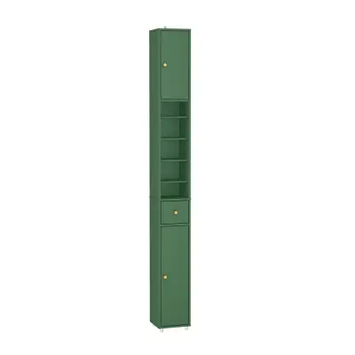 Kupaonski ormarić MDF otporan na vodu s podesivim policama Žuti 20x20x180cm BZR34-II-SY
