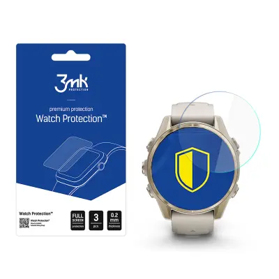 3MK TEMPERIRANO STAKLO ZA GARMIN FENIX 8 AMOLED 43MM FLEKSIBILNO STAKLO ZAŠTITA 9H