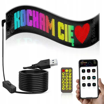 Fleksibilni LED RGB zaslon za billboard USB 59cm aplikacija