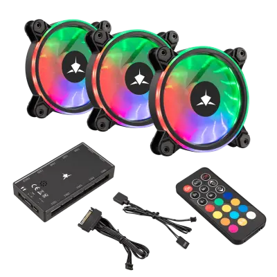 White Shark FAN GCF-S028-004 NEBULA-2 CRNI ARGB KIT